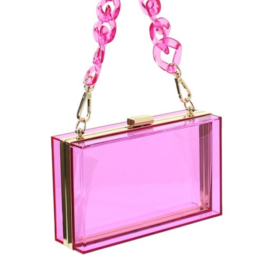 Colorful clear acrylic purse
